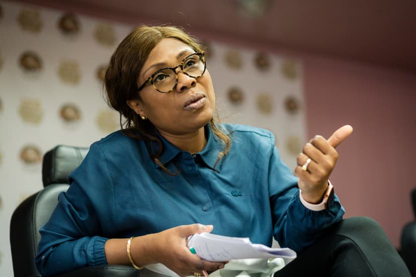 Yolande Sanvi teaching at LYS School